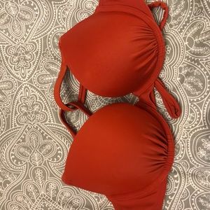 Aerie coral bikini top.